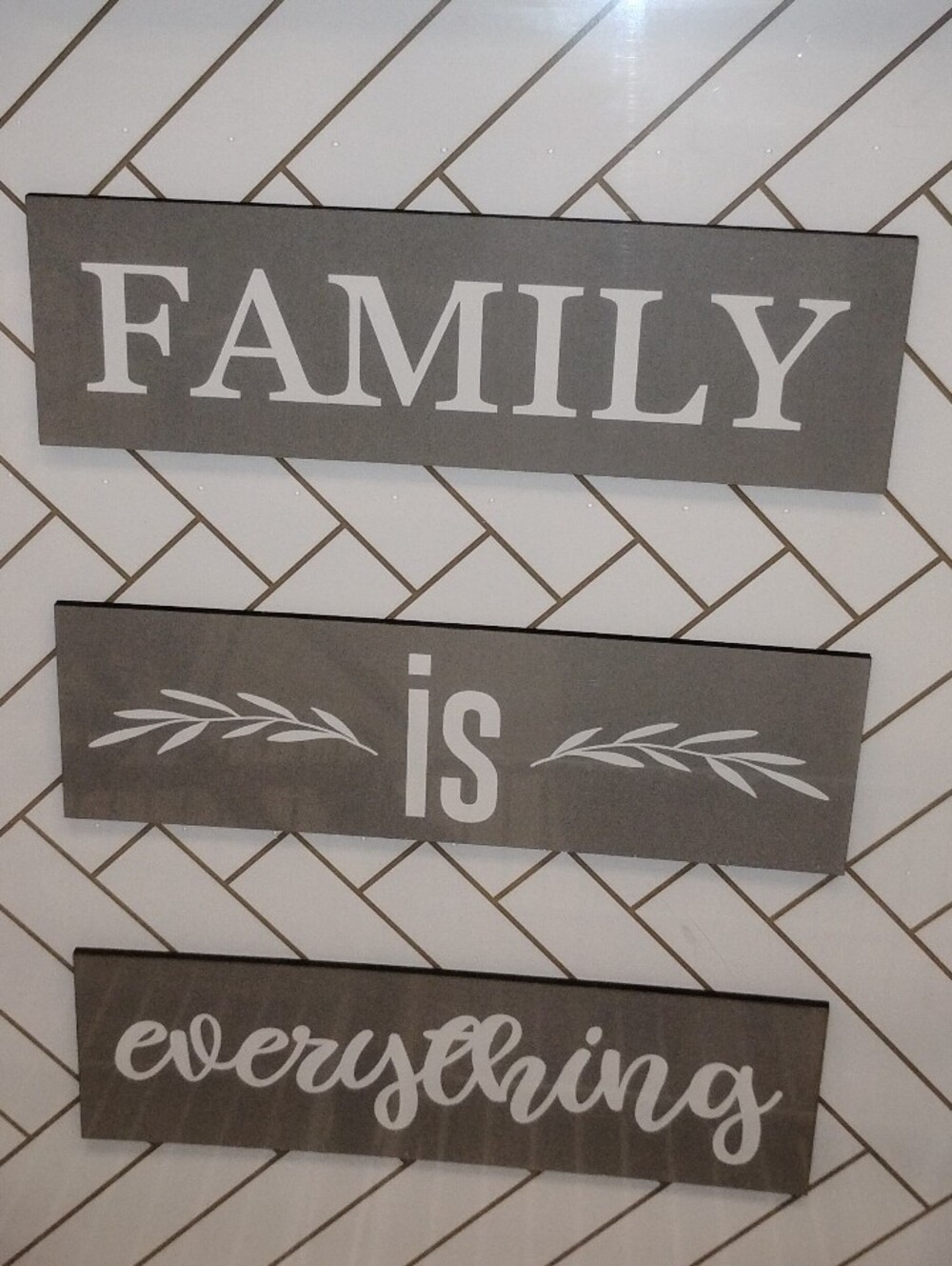 Family Is Everything Gray Wall Plaques Art Canvas